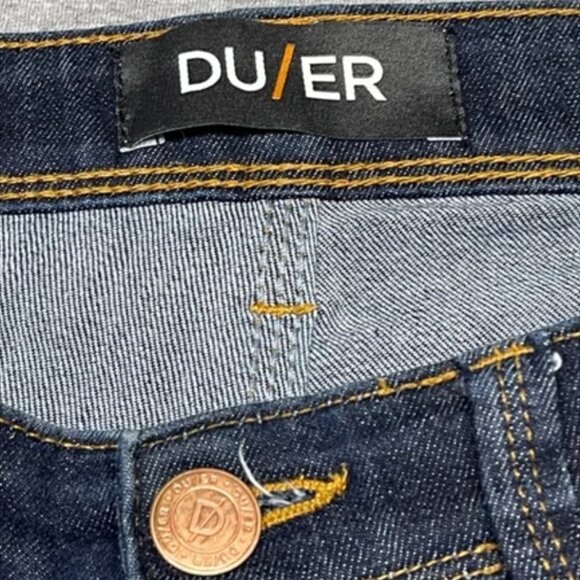 Men's DU/ER Relaxed Taper Jeans Size L2x Blue Denim - Picture 2 of 8